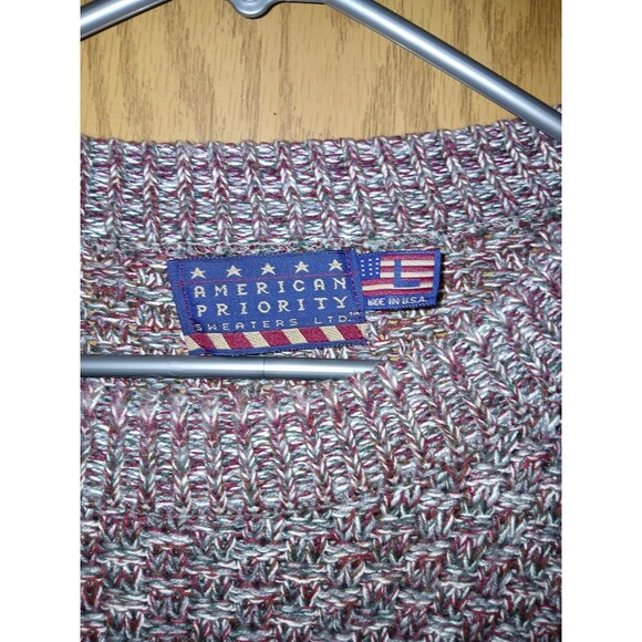American Priority Sweater Mens Size Large 46×34 Long Sleeve Made in USA Vintage - Picture 3 of 14